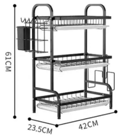 Miniatura 5 de ORGANIZADOR DE PLATOS 3 PUESTOS